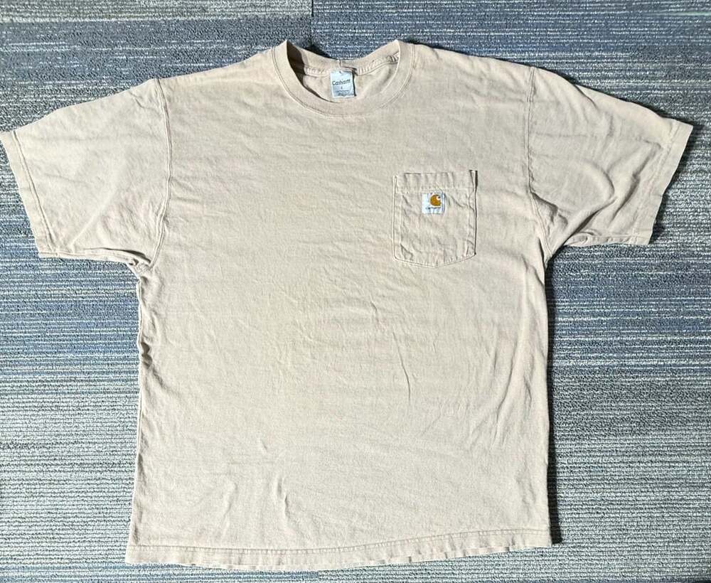 Carhartt Pocket T-Shirt Size L Tan Cotton